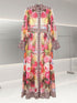 Floral Button Down Long Maxi Dress